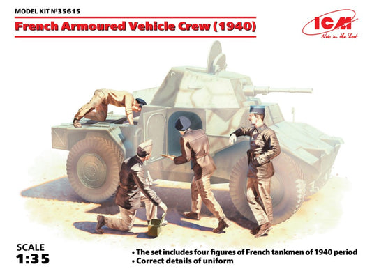 Icm - FRENCH ARMOURED VEHICLE CREW 1940 4 FIGURES KIT 1:35 - Cod. ICM35615