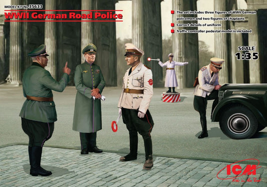 Icm - WWII GERMAN ROAD POLICE 5 FIGURES KIT 1:35 - Cod. ICM35633