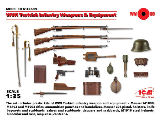Icm - WWII TURKISH INFANTRY WEAPONS & EQUIPMENT KIT 1:35 - Cod. ICM35699