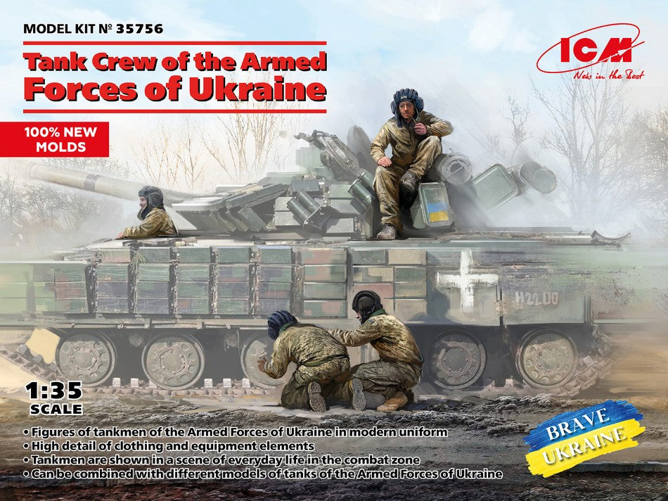 Icm - TANK CREW OF THE ARMED FORCES OF UKRAINE KIT 1:35 - Cod. ICM35756
