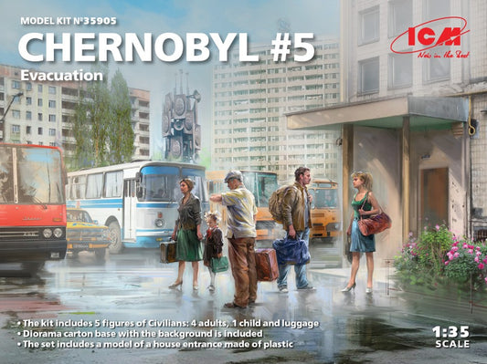 Icm - CHERNOBYL EVACUATION 5 FIGURES KIT 1:35 - Cod. ICM35905