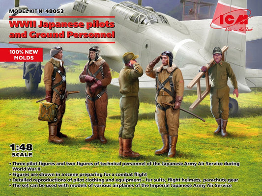 Icm - JAPANESE PILOTS AND GROUND PERSONNEL WWII KIT 1:48 - Cod. ICM48053