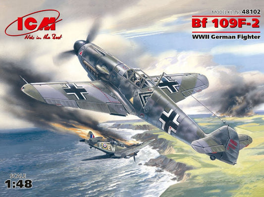 Icm - MESSERSCHMITT Bf 109F-2 WWII GERMAN FIGHTER KIT 1:48 - Cod. ICM48102