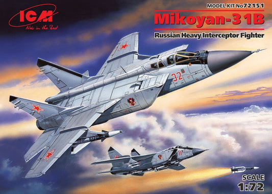 Icm - MIKOYAN 31B RUSSIAN HEAVY INTERCEPTOR FIGHTER KIT 1:72 - Cod. ICM72151