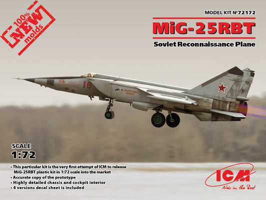 Icm - MIG-25 RBT SOVIET RECONNAISSANCE PLANE KIT 1:72 - Cod. ICM72172