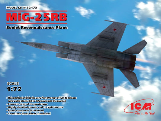 Icm - MIG-25 RB SOVIET RECONNAISSANCE PLANE KIT 1:72 - Cod. ICM72173