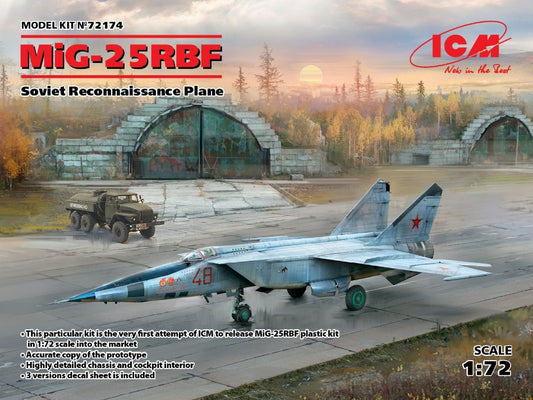 Icm - MIG-25 RBF SOVIET RECONNAISSANCE PLANE KIT 1:72 - Cod. ICM72174