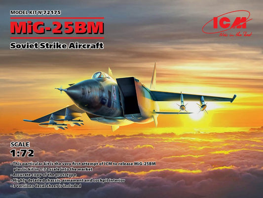 Icm - MIG-25 BM SOVIET STRIKE AIRCRAFT KIT 1:72 - Cod. ICM72175