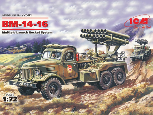 Icm - BM-14-16 KATIUSHA MULTIPLE LAUNCH ROCKET SYSTEM ON ZIL-157 BASE KIT 1:72 - Cod. ICM72581