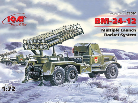 Icm - BM-24-12 MULTIPLE LAUNCH ROCKET SYSTEM ON ZIL-157 BASE KIT 1:72 - Cod. ICM72591