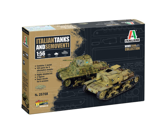 Italeri - ITALIAN TANKS & SEMOVENTI KIT 1:56 - Cod. IT25768