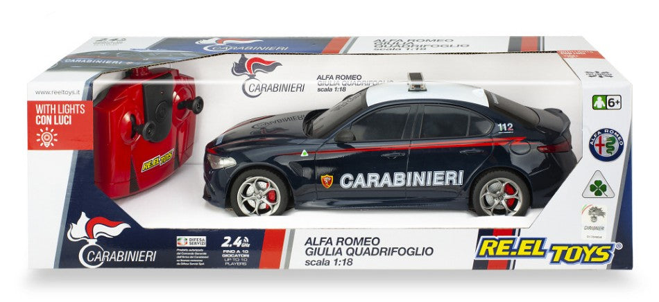 Re.el.toys - ALFA ROMEO GIULIA CARABINIERI RADIOCOMANDO 1:18 - Cod. RE2183