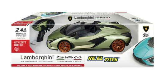 Re.el.toys - LAMBORGHINI SIAN GREEN C/BATT.RICARICABILI AL LITIO RADIOCOMANDO 1:12 - Cod. RE2377GR
