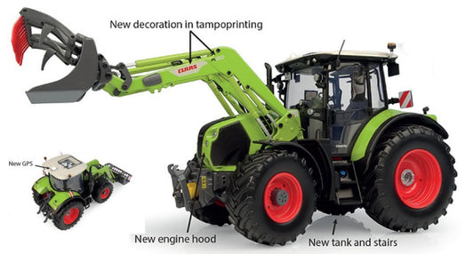 Universal Hobbies - TRATTORE CLAAS ARION 510 WITH FRONTLOADER FL120 1:32 - Cod. UH6646