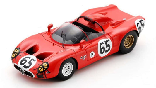 Spark Model - ALFA ROMEO 33 N.65 12 H SEBRING 1967 A.DE ADAMICH-T.ZECCOLI 1:43 - Cod. US314