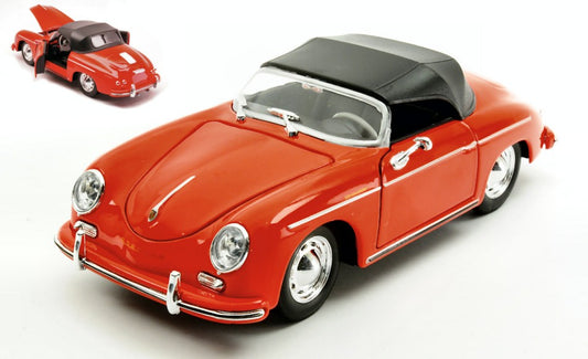 Welly - PORSCHE 356 A SPEEDSTER CLOSED RED 1:24 - Cod. WE24106HR