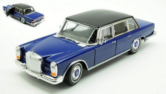 Welly - MERCEDES 600 BLUE/BLACK 1:24 - Cod. WE24121WBL