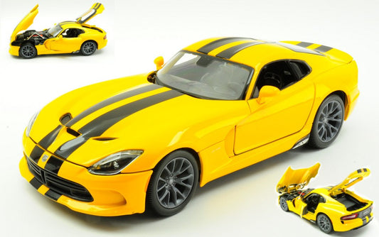 Maisto - DODGE VIPER GST 2013 YELLOW W/BLACK STRIPES 1:18 - Cod. MI31128Y