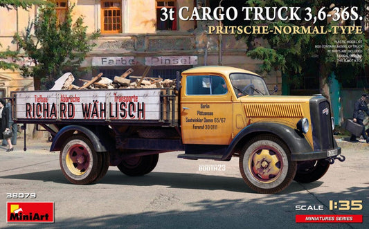 Miniart - CARGO TRUCK 3t 3,6-36S. PRITSCHE-NORMAL-TYPE KIT 1:35 - Cod. MIN38079