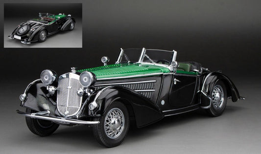 Sunstar - HORCH 855 SPECIAL ROADSTER 1939 BLACK/DARK GREEN 1:18 - Cod. SS2409