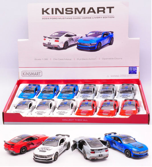 Kinsmart - FORD MUSTANG DARK HORSE 2024 LIVERY EDITION COL.ASS. 1:38 cm 12 - Cod. KT18054