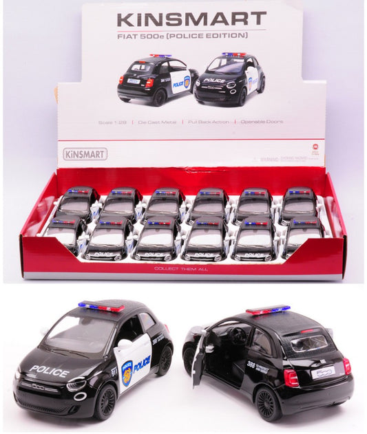 Kinsmart - FIAT 500e POLICE EDITION 1:28 cm 12 - Cod. KT18055