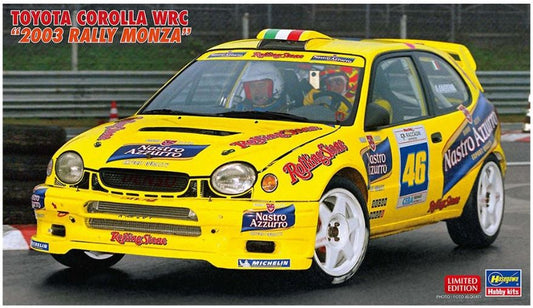 Hasegawa - TOYOTA COROLLA WRC 2003 RALLY MONZA VALENTINO ROSSI - CASSINA KIT 1:24 - Cod. HA20686