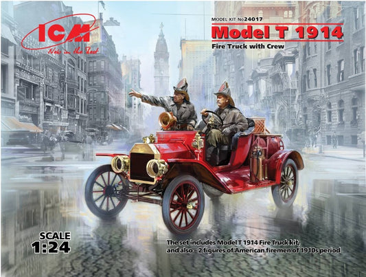 Icm - MODEL T 1914 FIRE TRUCK WITH CREW KIT 1:24 - Cod. ICM24017