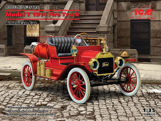Icm - MODEL T 1914 FIRE TRUCK AMERICAN CAR KIT 1:35 - Cod. ICM35605