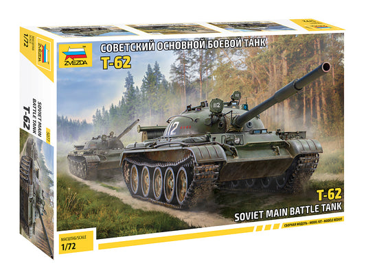 Zvezda - T-62 SOVIET MAIN BATTLE TANK KIT 1:72 - Cod. Z5077