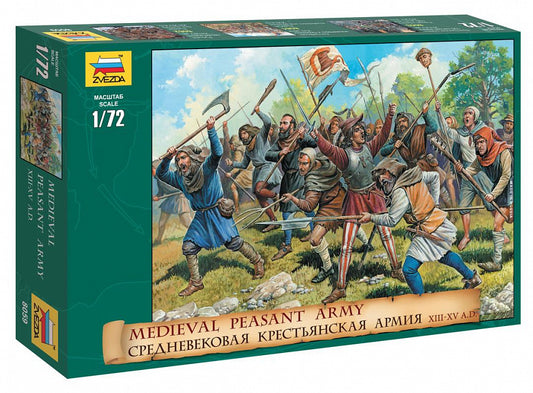 Zvezda - MEDIEVAL PEASANT ARMY KIT 1:72 - Cod. Z8059