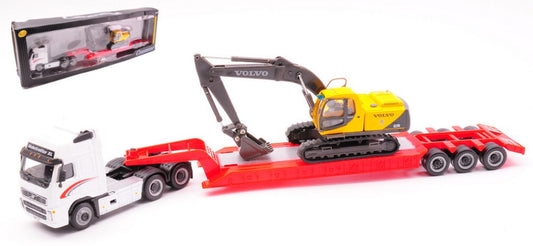 Cararama - VOLVO FH12 WITH EXCAVATOR EC210 1:87 - Cod. CA185002