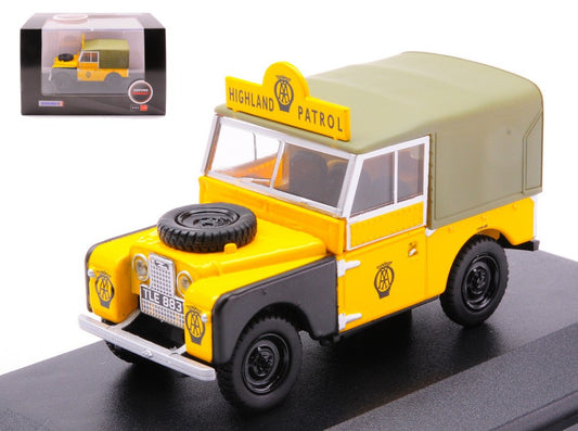 Oxford - LAND ROVER SERIES 1 88" CANVAS AA HIGHLAND PATROL YELLOW 1:43 - Cod. OXF43LAN188025