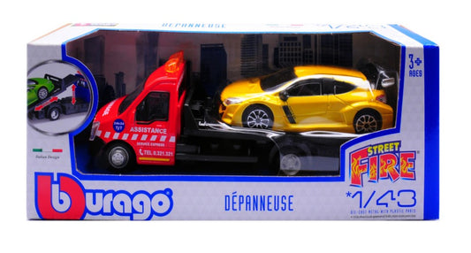 Burago - RENAULT MEGANE RS + FLATBED TRANSPORTER 1:43 - Cod. BU31400-01