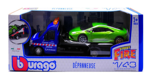 Burago - LAMBORGHINI HURACAN + FLATBED TRANSPORTER 1:43 - Cod. BU31400-04