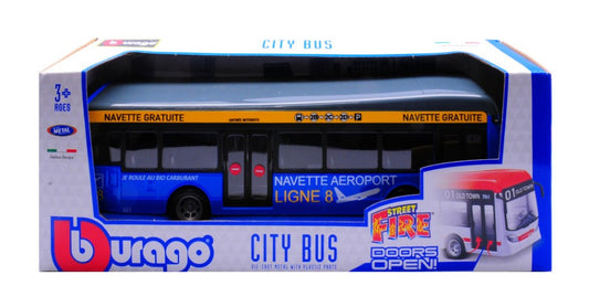 Burago - CITY BUS LIGNE 8 NAVETTE AEROPORT cm 19 - Cod. BU32102BY