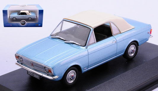 Oxford - FORD CORTINA MKII CRAYFORD CONVERTIBLE METALLIC LIGHT BLUE/WHITE 1:43 - Cod. OXF43CCC001A