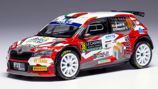 Ixo Model - SKODA FABIA RALLY2 N.38 RALLY MONTE CARLO 2024 LOCATELLI-TIRABOSCHI 1:43 - Cod. RAM921