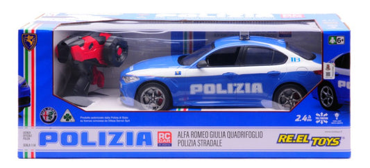 Re.el.toys - ALFA ROMEO GIULIA POLIZIA RADIOCOMANDO 1:14 - Cod. RE2211