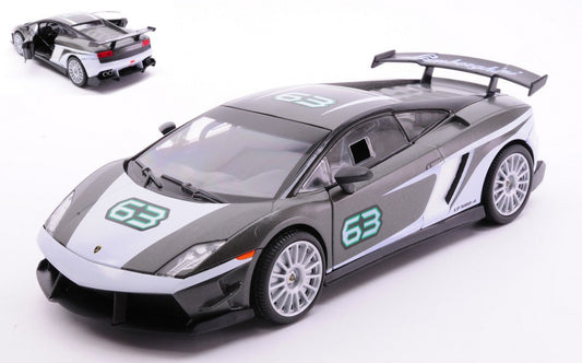 Motormax - LAMBORGHINI GALLARDO LP 560-4 SUPER TROFEO GT N.63 GREY/WHITE 1:24 - Cod. MTM73793