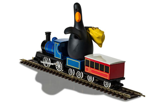 Corgi - WALLACE & GROMIT THE WRONG TROUSERS FEATHERS MCGRAW & LOCOMOTIVE cm 12 - Cod. CC80602