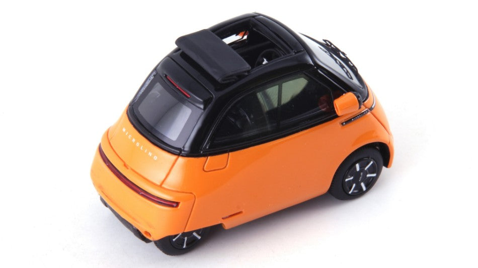 Avenue43 - MICROLINO "URBAN" (OPEN ROOF) 2024 ORANGE/BLACK 1:43 - Cod. AVN60120