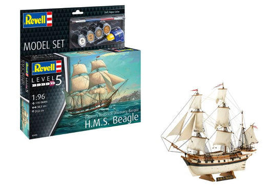 Revell - MODEL SET HMS BEAGLE DARWIN'S HISTORICAL DISCOVERY KIT 1:96 - Cod. RV65458