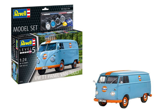 Revell - MODEL SET VW T1 PANEL VAN "GULF" KIT 1:24 - Cod. RV67726