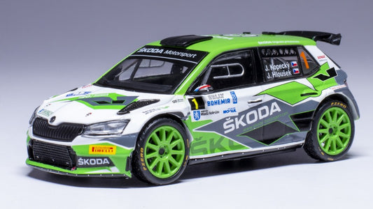 Ixo Model - SKODA FABIA RALLY2 E N.1 RALLY BOHEMIA 2021 KOPECKY-HLOUSEK 1:43 - Cod. RAM934