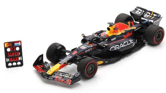Spark Model - RED BULL N.1 WINNER BRITISH GP 2023 MAX VERSTAPPEN WITH PIT BOARD 1:18 - Cod. 18S902
