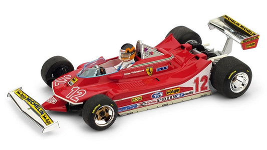 Brumm - FERRARI 312 T4 G.VILLENEUVE 1979 N.12 2nd FRANCE GP + PILOTA 1:43 - Cod. BM0512CH