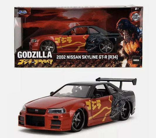 Jada Toys - NISSAN SKYLINE GTR 2002 "GODZILLA" JAPANESE GRAPHICS 1:24 - Cod. JADA253253024