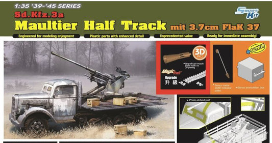 Dragon - Sd.Kfz.3 MAULTIER W/3/7 cm FLAK 37 KIT 1:35 - Cod. D6788