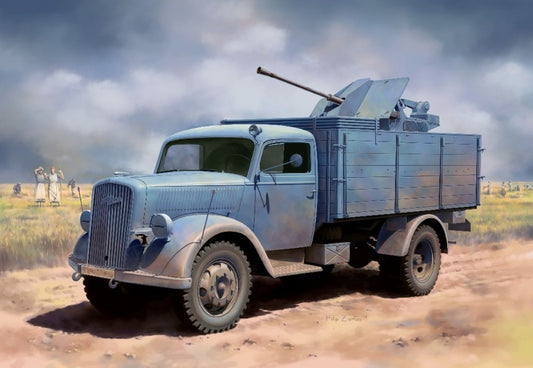 Dragon - GERMAN 3t 4x2 CARGO TRUCK W/2 cm FLAK 38 (2 IN 1) KIT 1:35 - Cod. D6828